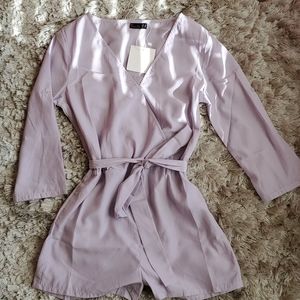 Size 2 Lavender long sleeve romper XS